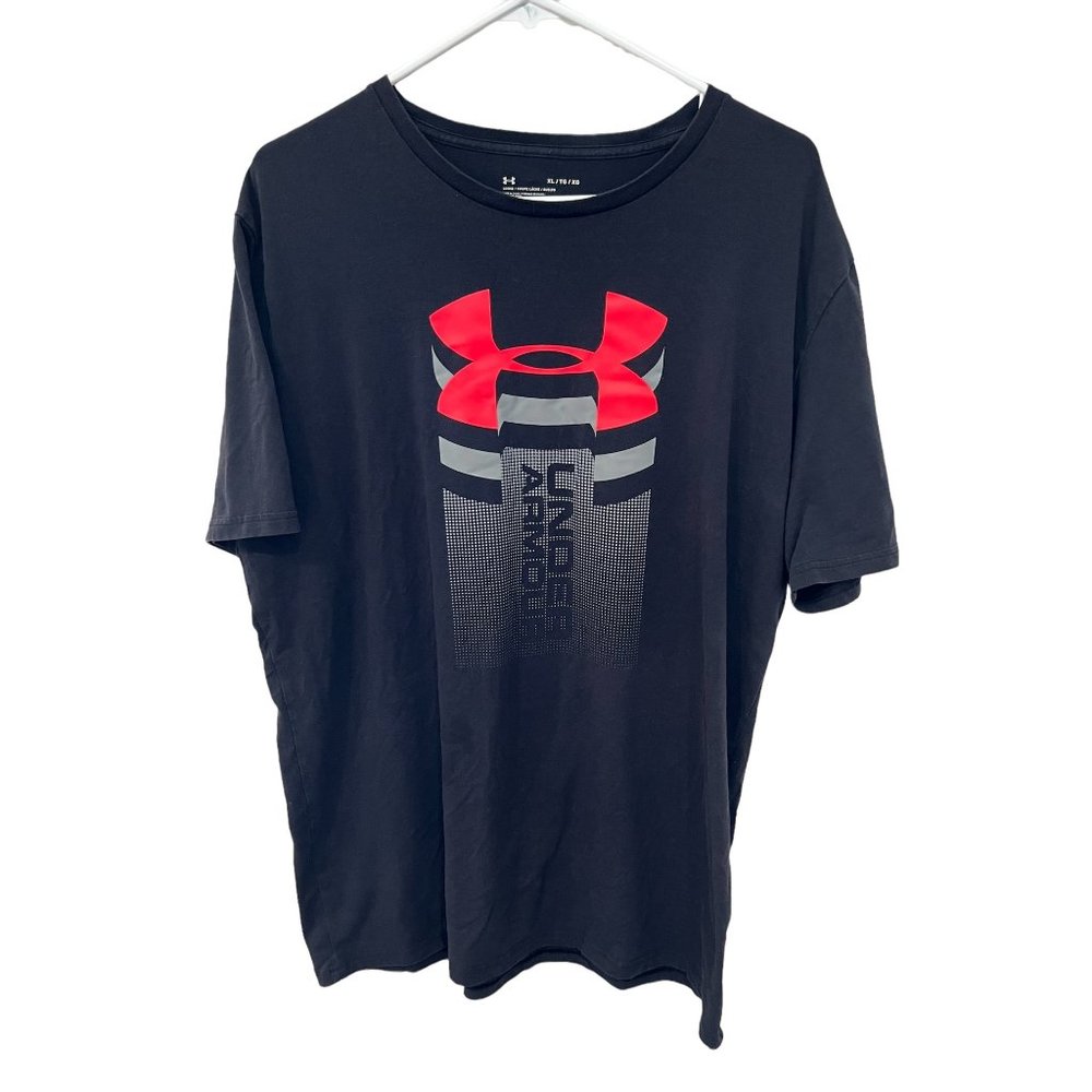 Under Armour Men's Ombre Dot Logo Heatgear Loose Fit T-Shirt‎ Black Size XL